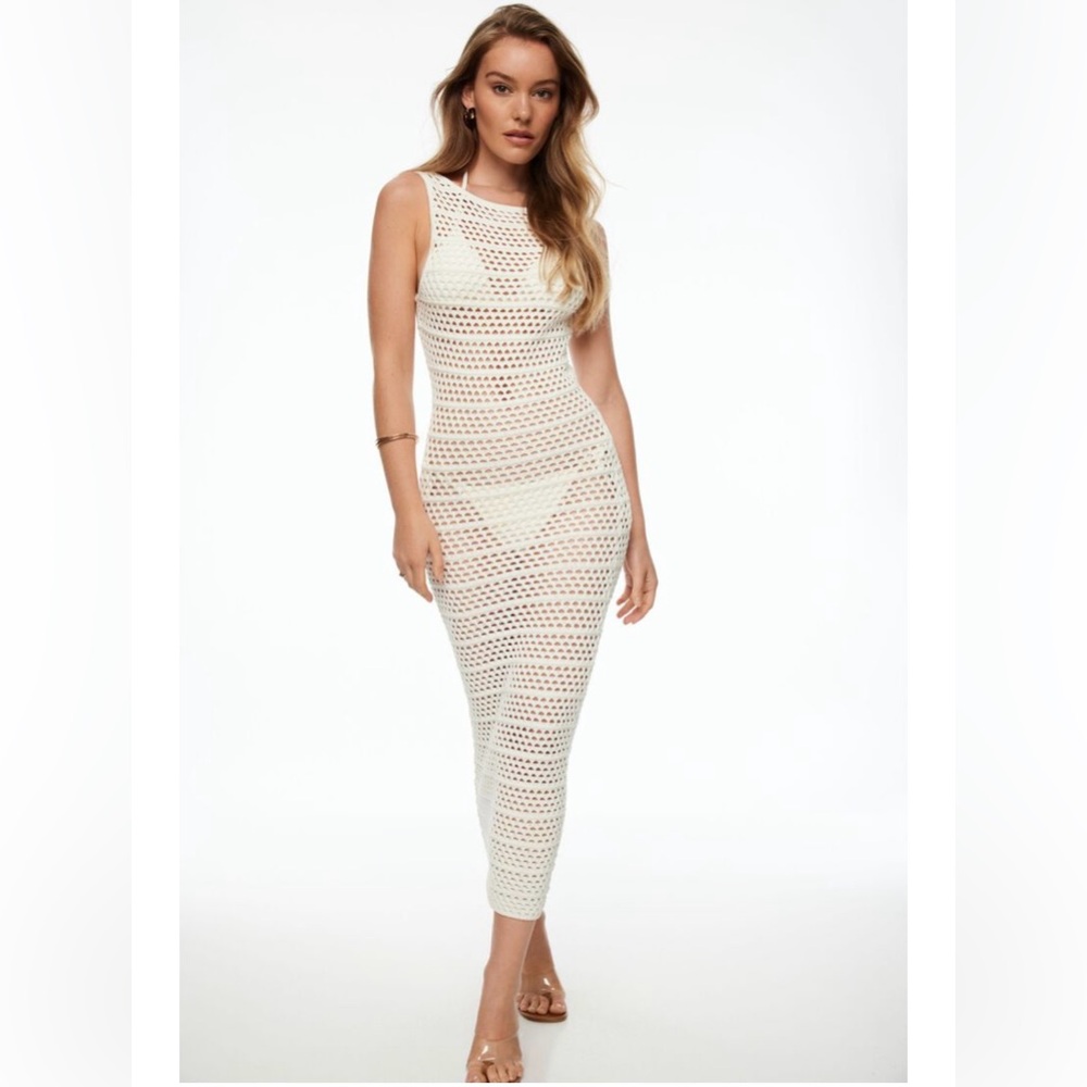 Dynamite White Crochet Dress